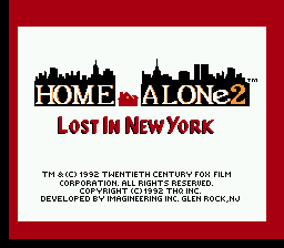Home Alone 2: Lost in New York title screenshot